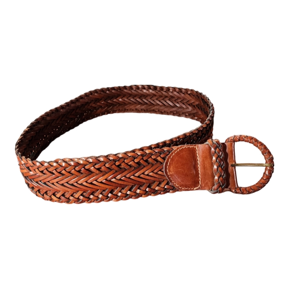 Cole Haan Womens Braided Belt Sz.32 Pre-owned